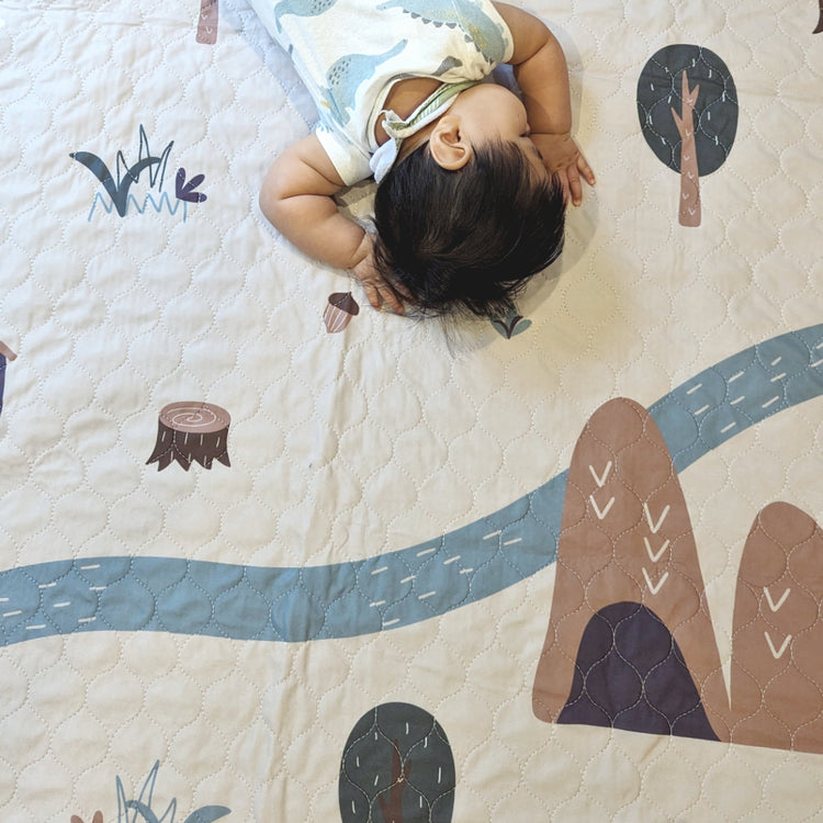 Round Scandi Waterproof Play Mat