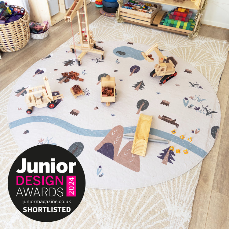 Round Scandi Waterproof Play Mat