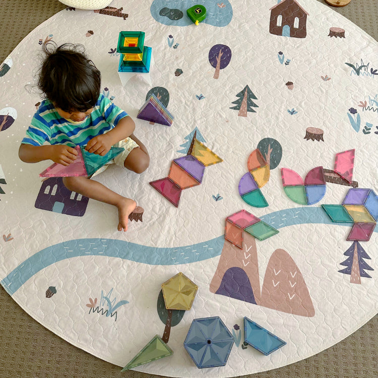 Round Scandi Waterproof Play Mat